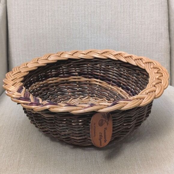 Vannerie L'Elyme Woven Wicker Basket Bowl - Picture 1 of 8